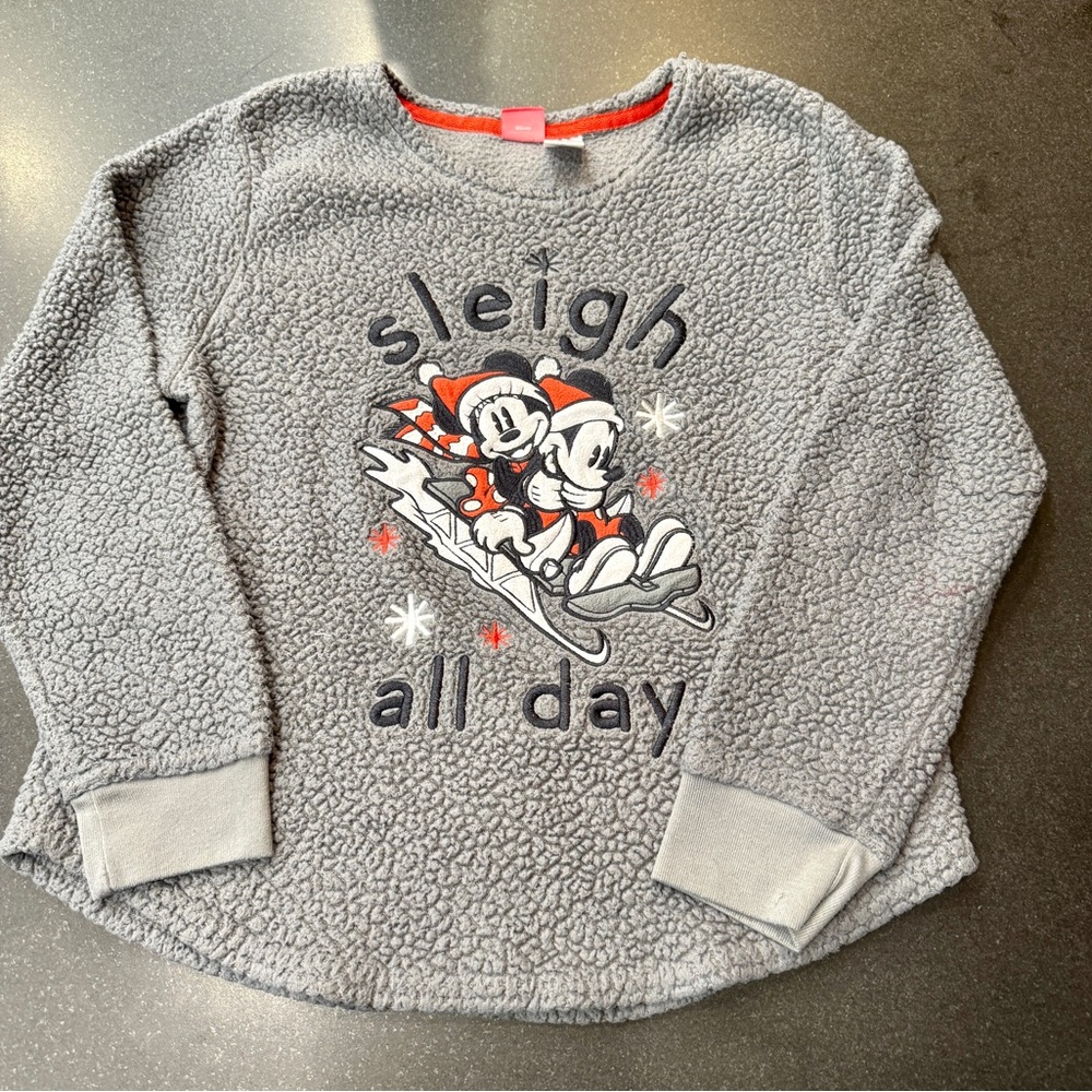 Disney Red and Gray‎ Fleece Top